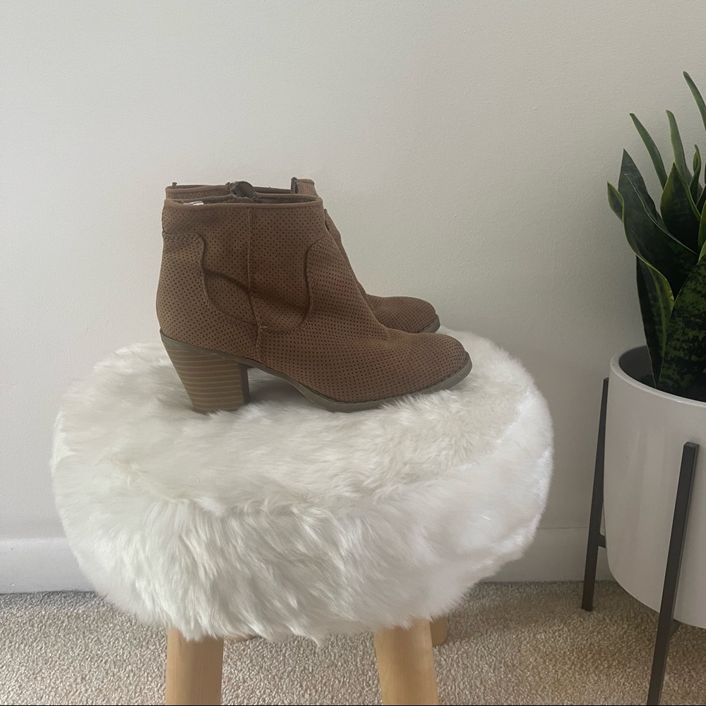 Old Navy Stacked Heel Ankle Booties